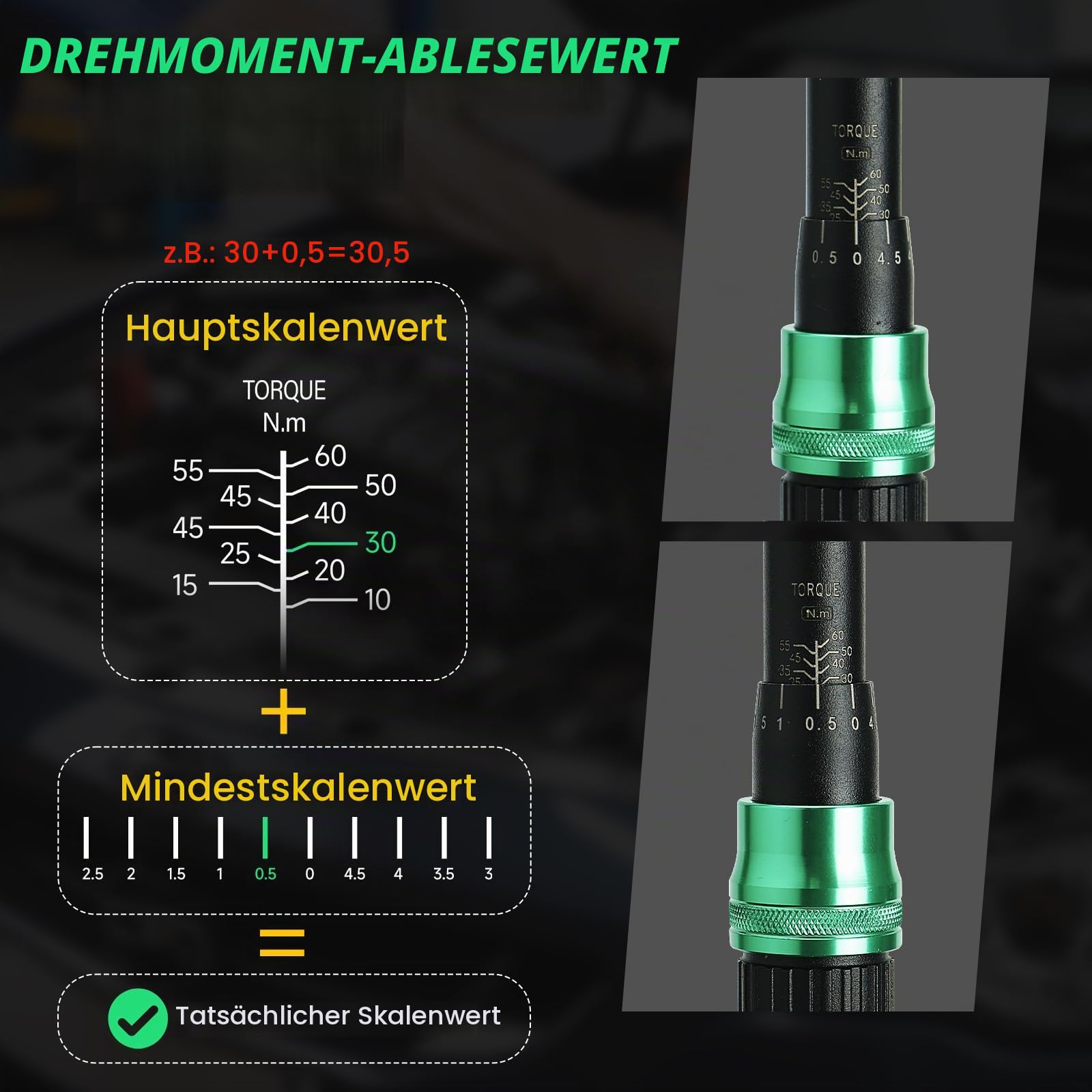 Drehmomentschlüssel 3/8”, 5-60NM Drehmomentschlüssel Fahrrad & Motorad Auto Set,±3% Fehlergenauigkeit, mit Verlängerungsstange, Magnetische Zündkerzenhülse (10-60Nm(14tlg))