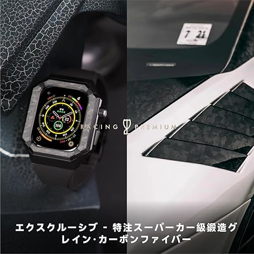 Miniatura 5 de RACINGPREMIUM Exclusive X series custom AppleWatch 4445mm fluororubber wristband+stainless steel titanium alloy case, suitable for iWatch