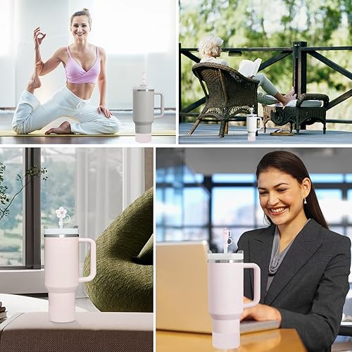 Miniatura 96 de Stanley Cup - Juego de accesorios que incluye 6 tapones de silicona a prueba de derrames, 2 tapas de popote para popotes de 0.39 a 0.39 pulgadas, 1