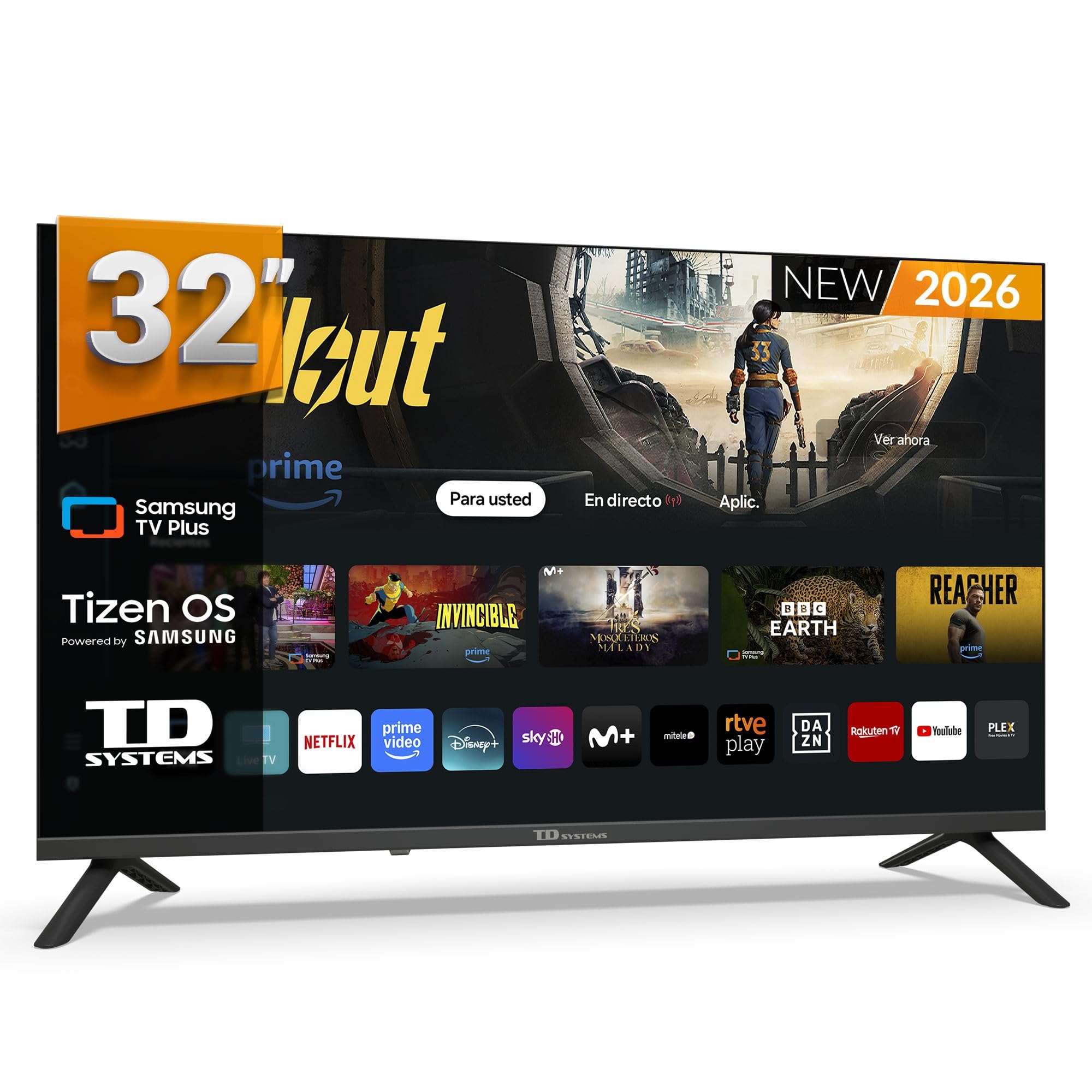 TD Systems - Smart TV 32 Pulgadas Samsung TV Tizen OS 8.0. Triple Tuner (DVB-T2/