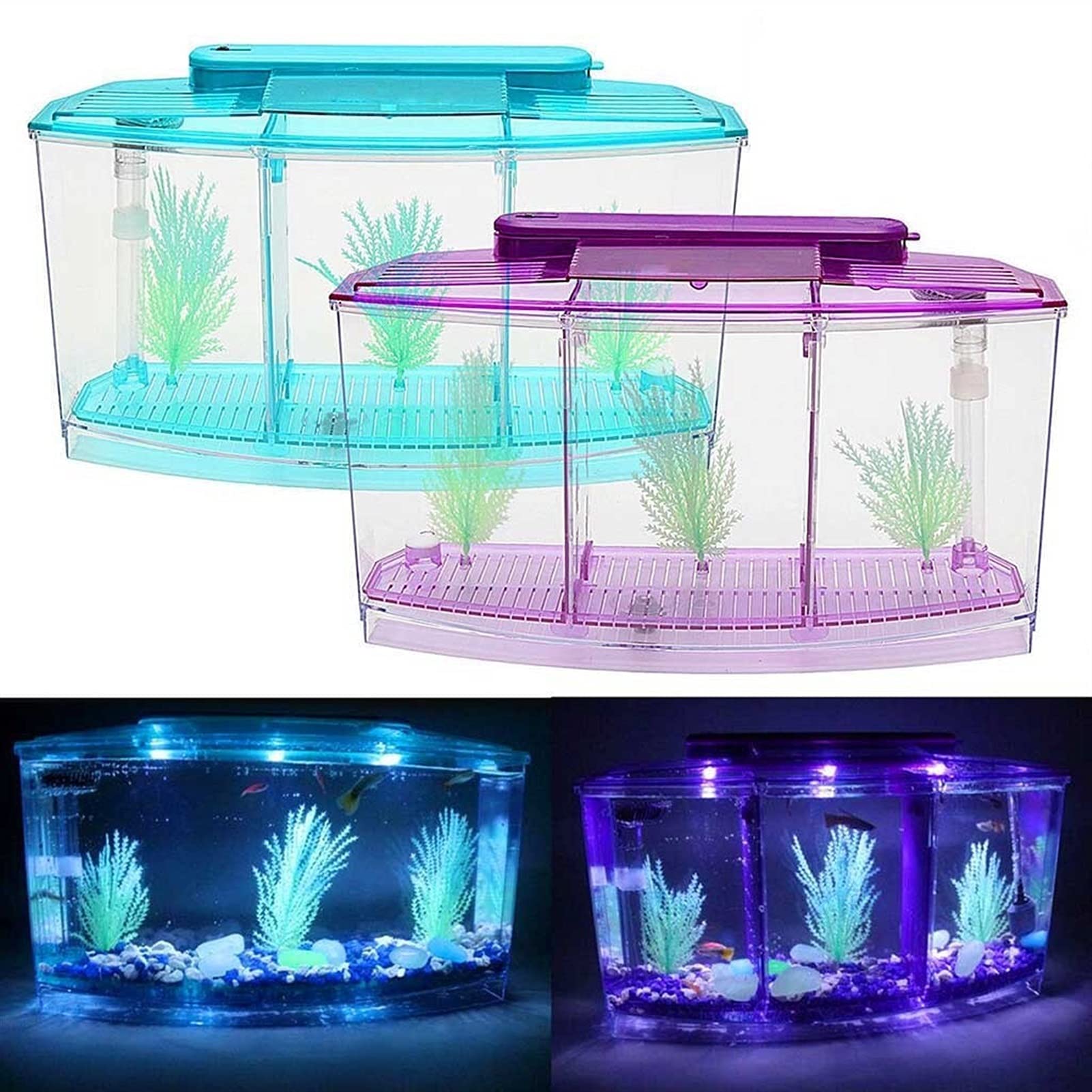 Schildkrötenpanzer Reptil Habitat, Turtle Habitat Terrapin Lake Reptile Aquarium Tank (ohne Zubehör für drinnen und draußen (Color : Blauw)