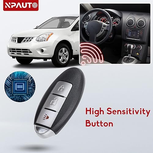 Miniatura 5 de NPAUTO Llavero de repuesto para Nissan Rogue Pathfinder Versa 2007 2008 2009 2010 2011 2012 con control remoto de entrada sin llave reemplazo