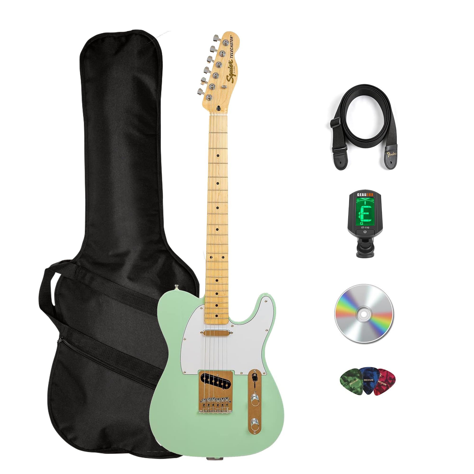 Amazon.com: Fender Affinity Series Telecaster - Surf Green Bundle