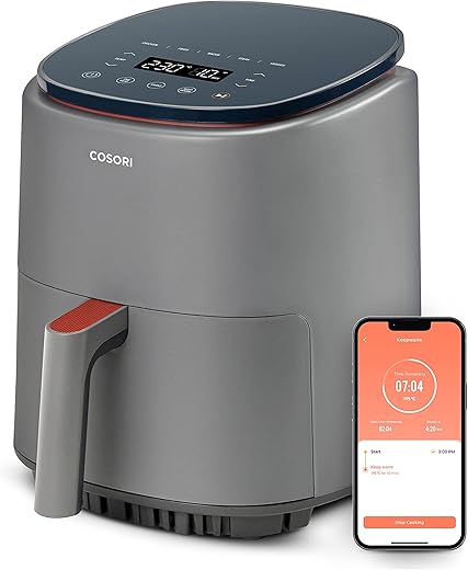 COSORI Friggitrice ad Aria Smart da 3,8L, Cottura Multistadio Preimpostata, Air Fryer...