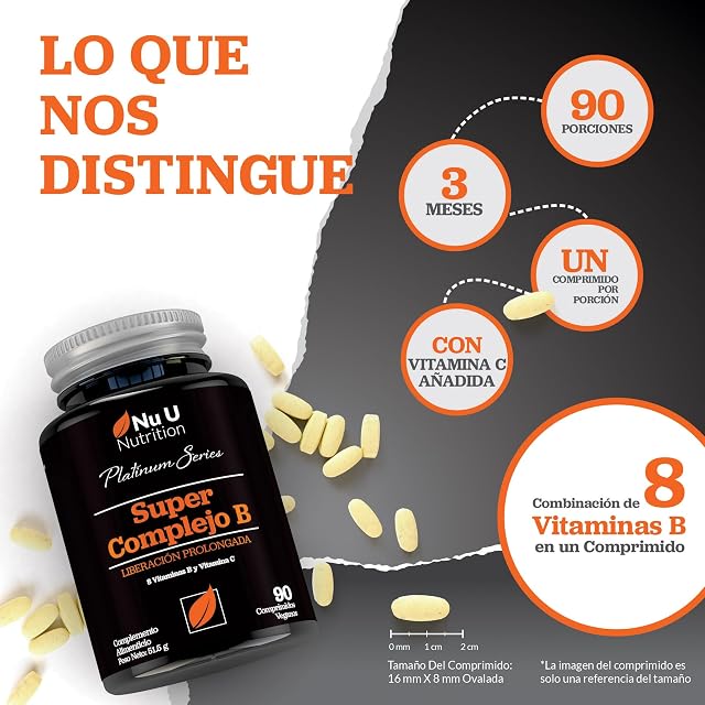 Foto 4 de 8 de Complejo de Vitamina B - 8 Vitaminas B de Alta Potencia y Vitamina C