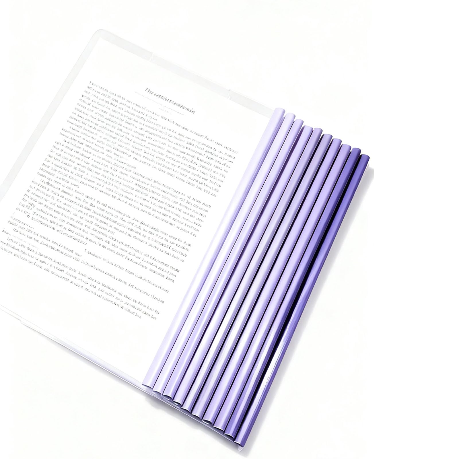 Pack of 10 Transparent A4 Folder with Sliding Bar, Plastic File Folder with Slide Bar Binding, Report Cover Folder for School, Office, Home, Documents, Classification (5 Colors