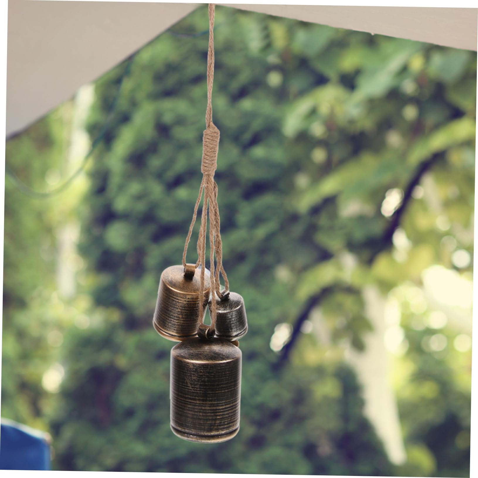 GARVALON Metal Vintage Bells Retro Trumpet Bell Outdoor Decorative Hanging Rustic Decor Craft Supplies