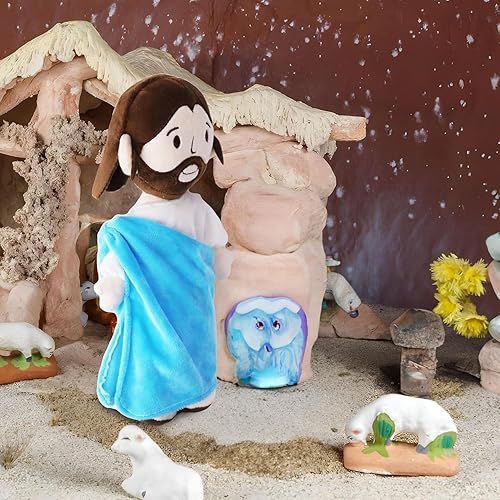 Miniatura 6 de Muñeco de peluche de Jesús, ángel de la guarda con alas, juguete de peluche para bautizo, regalo para niños para bautizo, Pascua religiosa