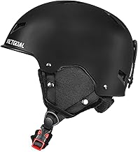 Victgoal Ski Helmet for Men Women, Good Ventilation Snowboard Helmet with Warm Earmuffs, Safety Adjustable Ski Helmet M/L Size for Skiing Snowboard Winter Sports