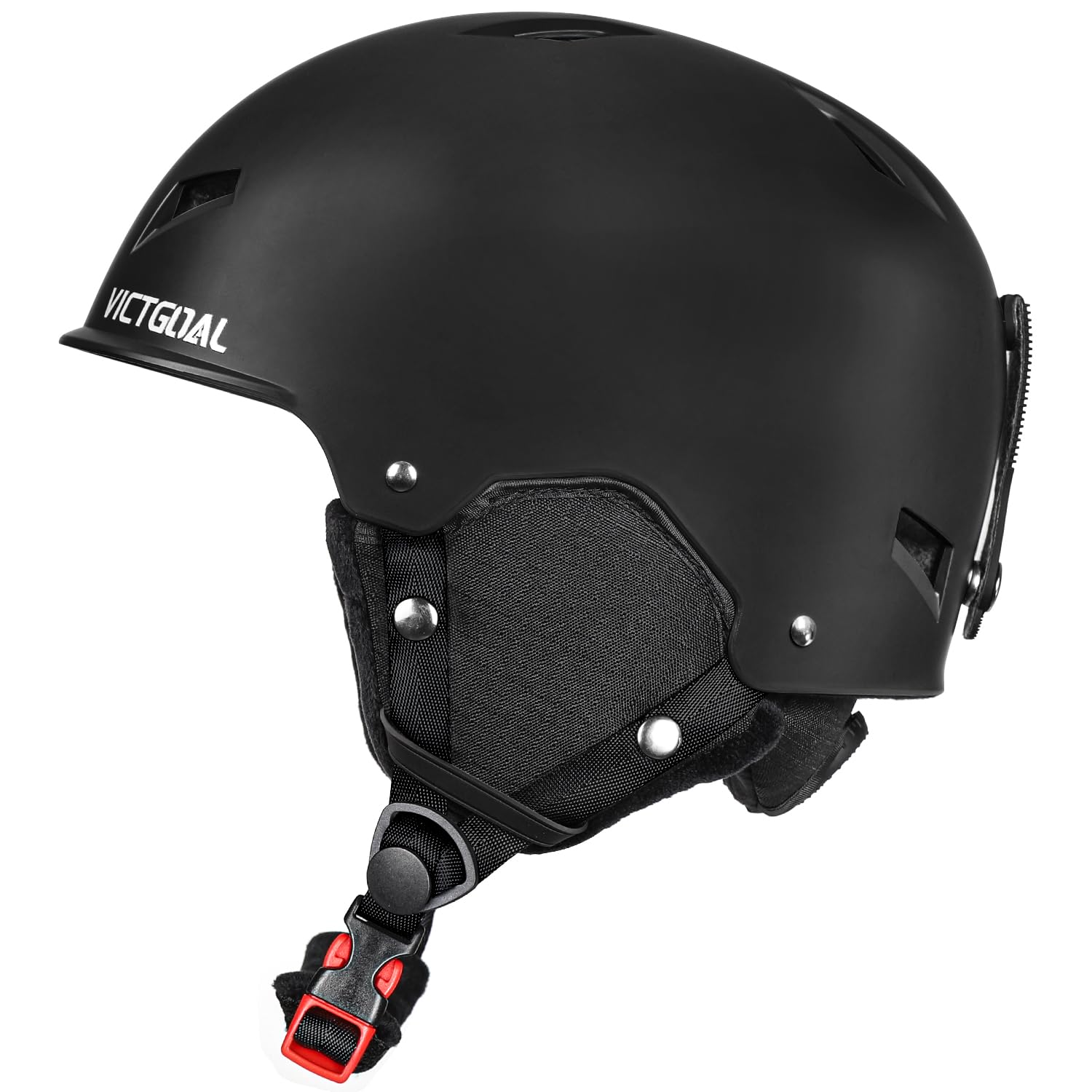 Victgoal Casco da Sci per Uomo Donna, Casco da Snowboard Regolabile di Sicurezza Taglia M/L Buona Ventilazione con Paraorecchie Caldi per Sci Snowboard Sport Invernali