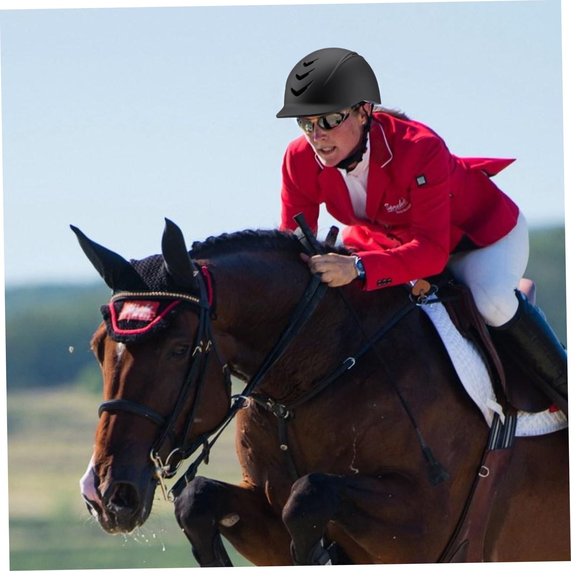 Casco da cavalli a cavallo, morbido cappello da equitazione regolabile per donne e uomini