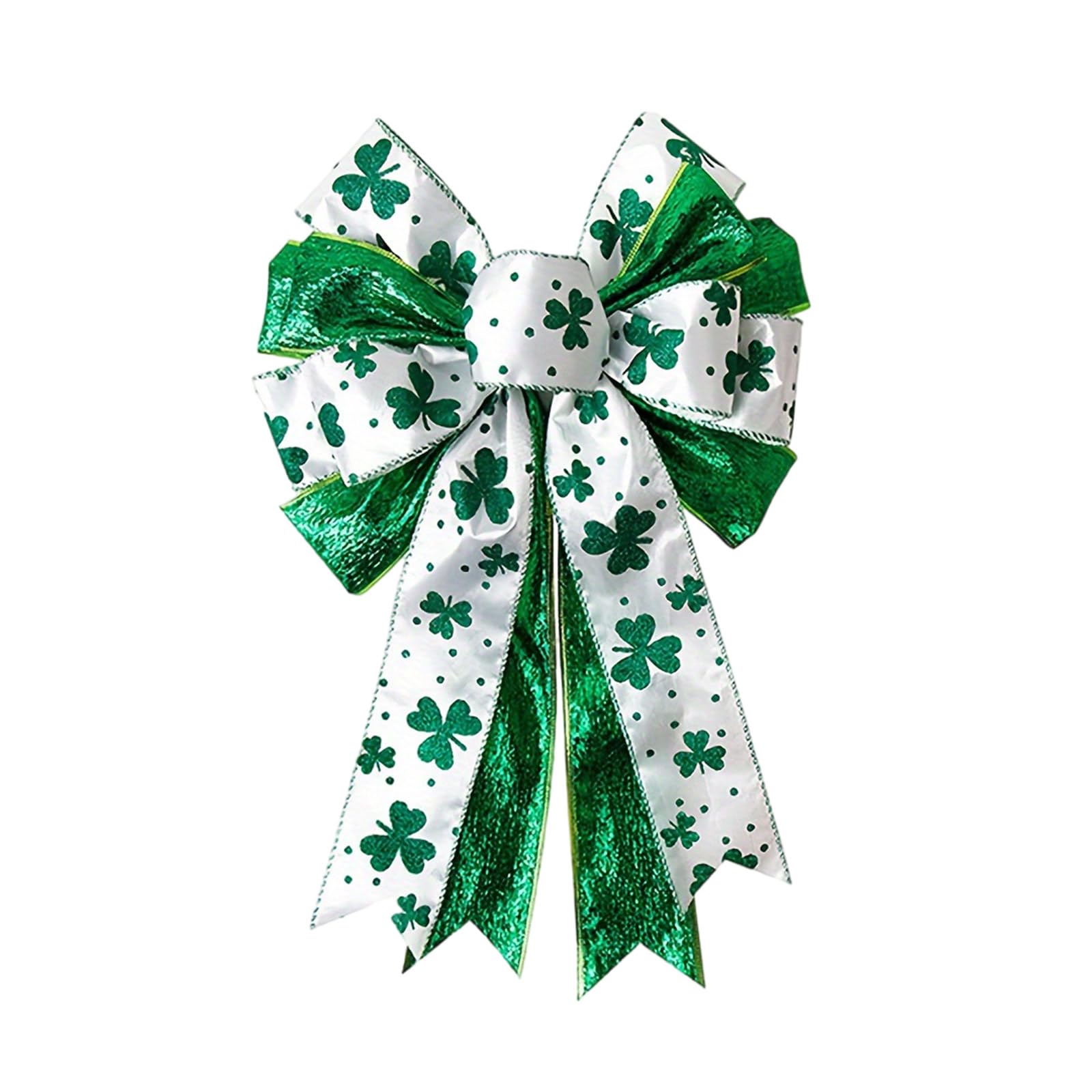 Tsophreniq Irish Festival Bowknot Ornament Large Decorative Bowknot for Door Wreath Irish Festival Celebration Home Decoration Home Decoration Ornament