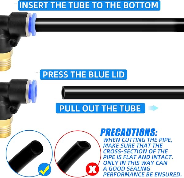 10 pezzi 6mm tubo OD x 1/8 BSP gomito maschio pneumatico raccordi a pressione per collegare (PL6-01) - 3