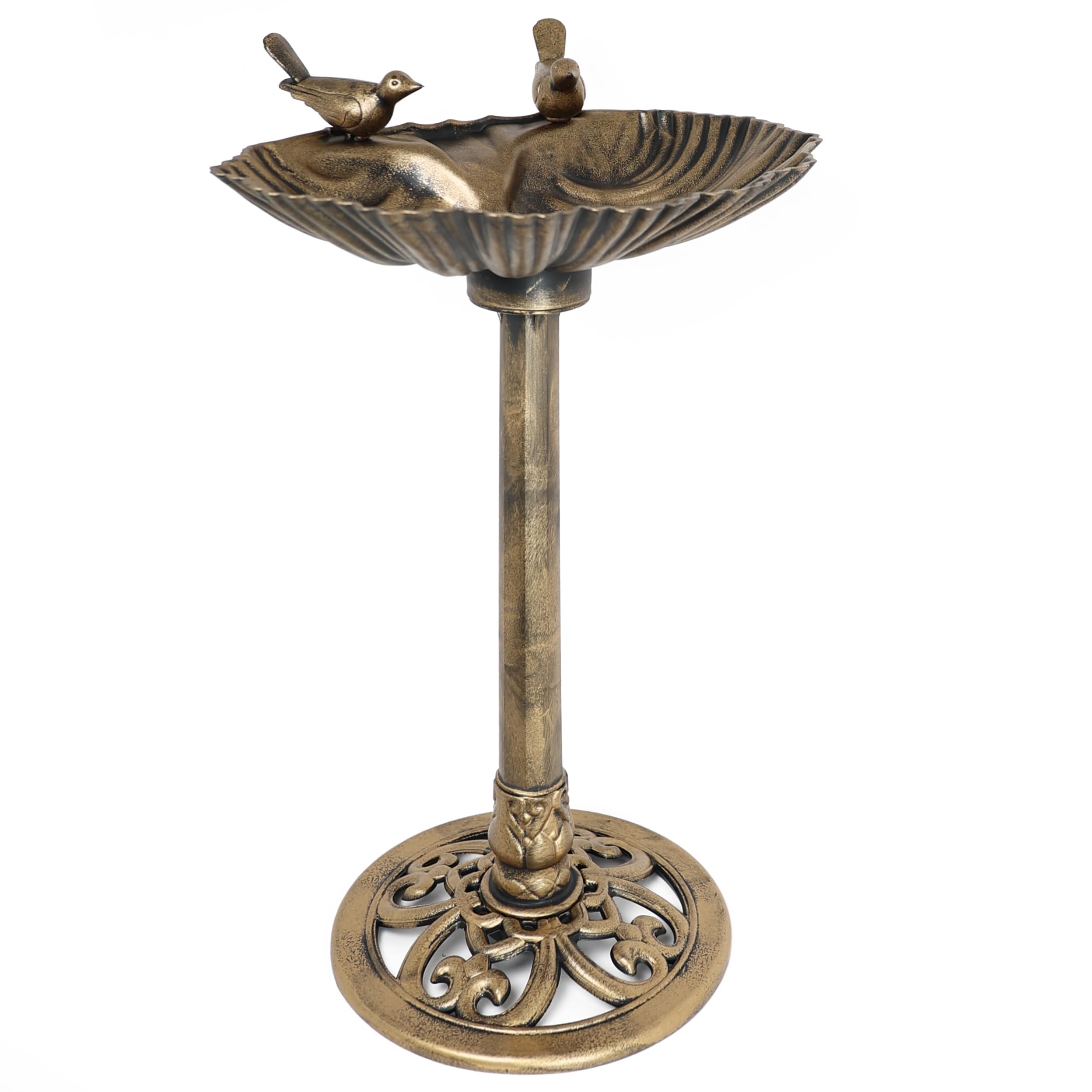 DIVCHI Bird Bath for Garden Freestanding Birdbaths Wild Birds Baths Feeder Bowl Pedestal Birdbath for Outdoors Patio Yard & Lawn Décor (Grey Classic Bird Bath) — view 11