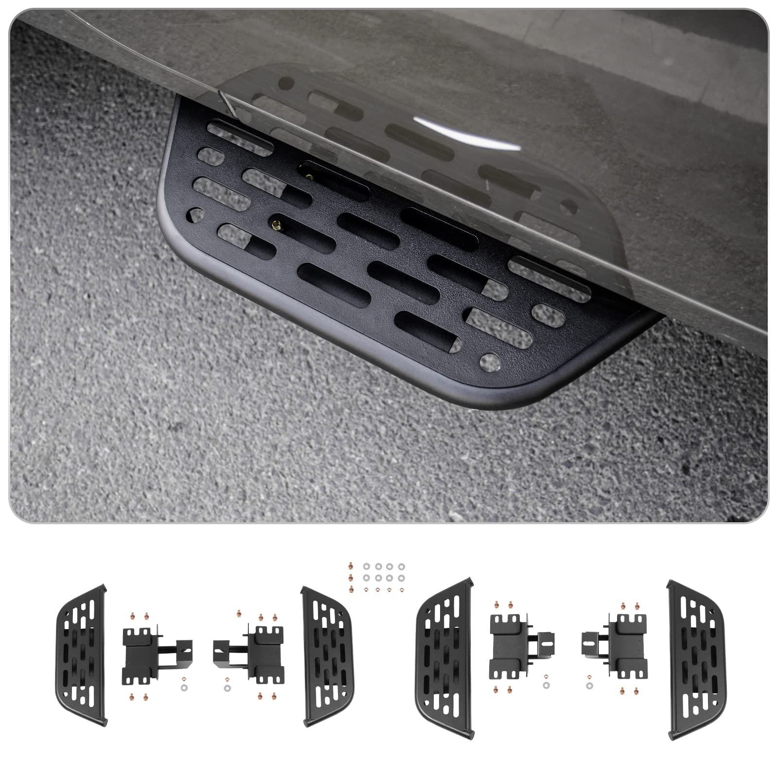 Thinzyou Compatible with 2007-2018 Jeep Wrangler JK 4 Door Side Steps Running Boards Side Bars 2017 Wrangler JK Accessories 4pcs