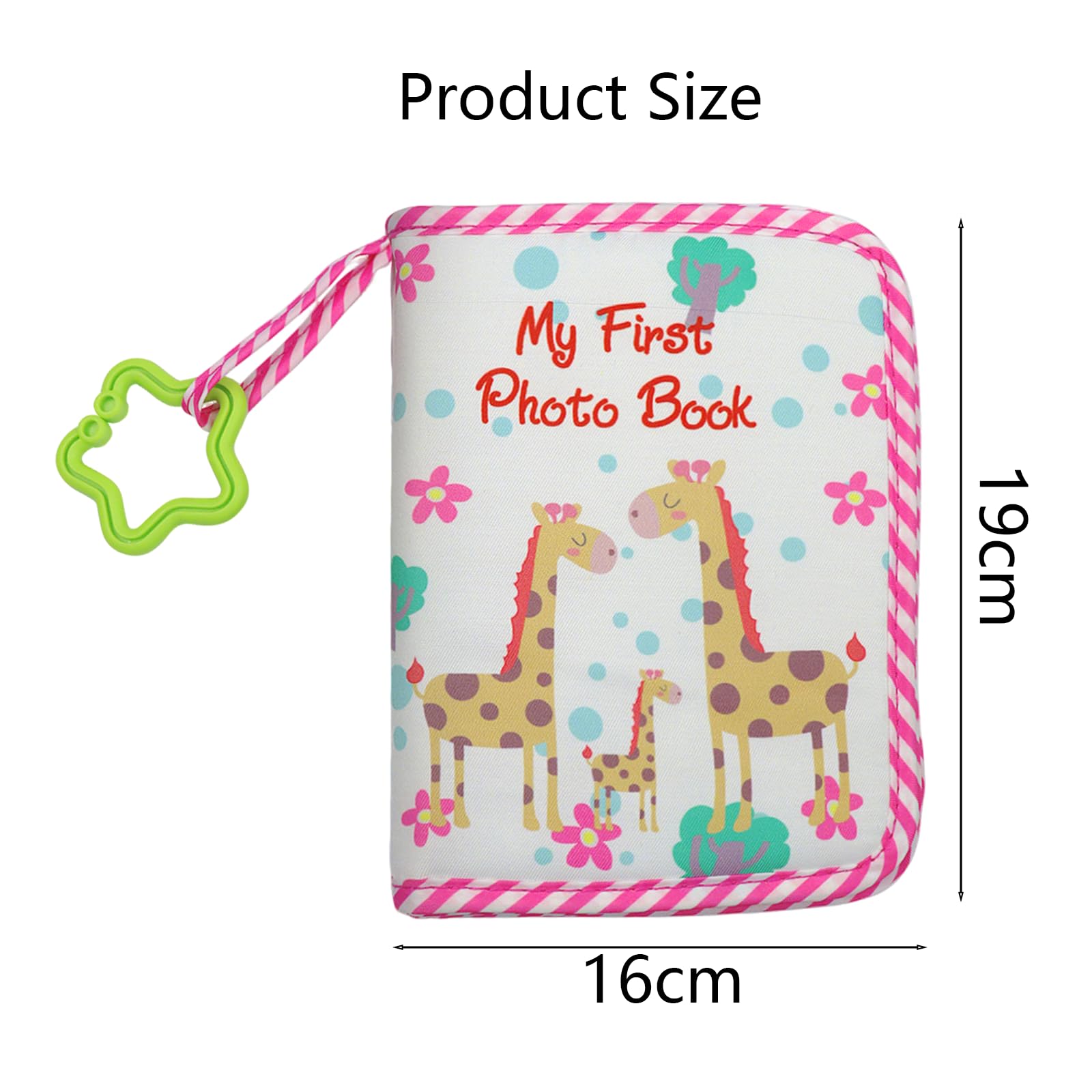 Vxcbad Baby Photo Album Holds 17 6x4 Pictures,Baby Photo book Soft Cloth Family Book - Image 2
