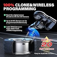 Vista 4 de Autel TPMS MX-Sensor 2 en 1 (315 Mhz+433 Mhz) Presión programable de doble frecuencia TPMS Sistema de monitoreo de presión de neumáticos de nivel