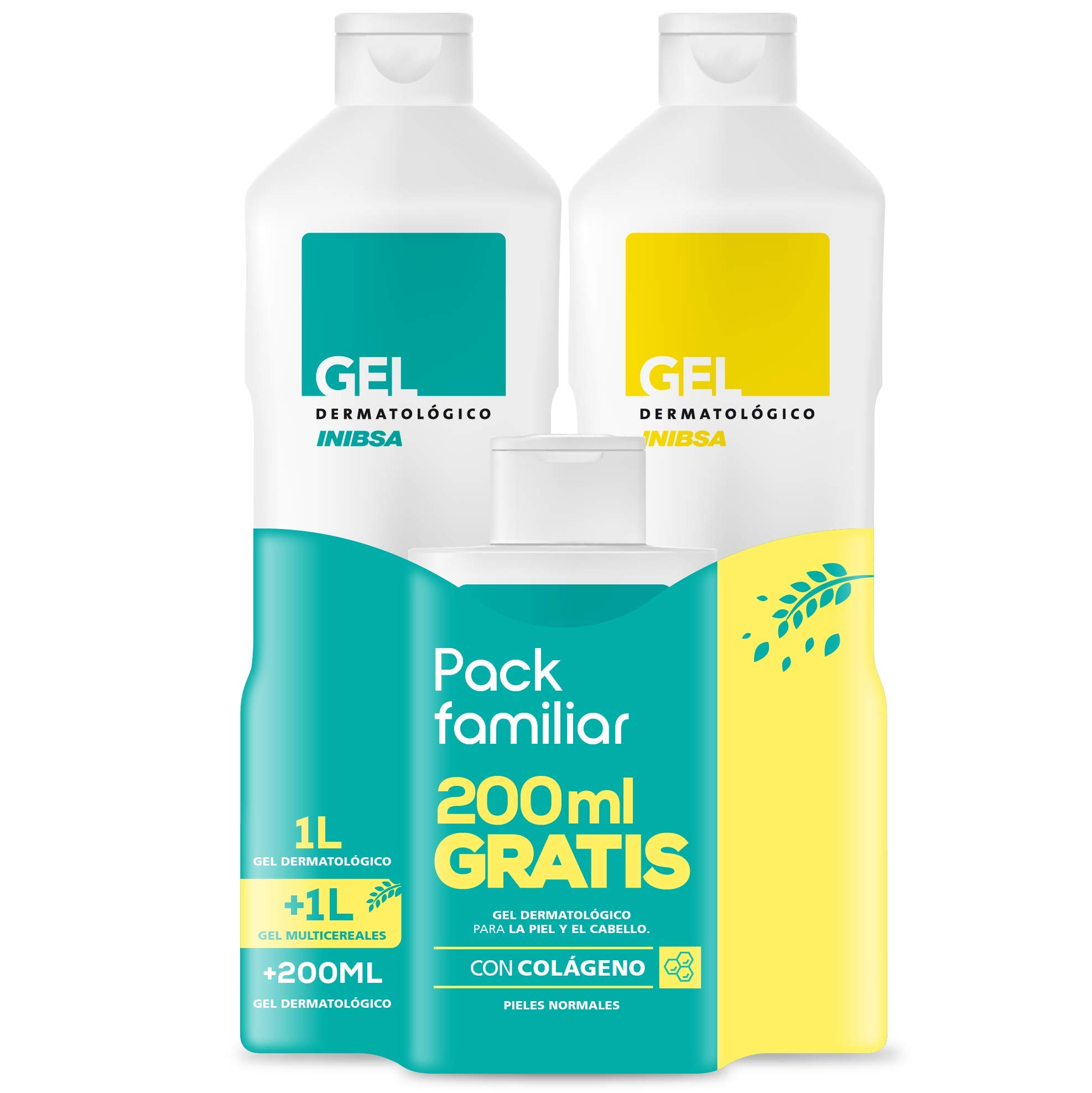 INIBSA Gel de baño dermatológico,Para El Cuidado De La Piel Y El Cabello, Ahorro Pack Dermatológico, 2 L (Paquete de 2 x 1 L) — view 9
