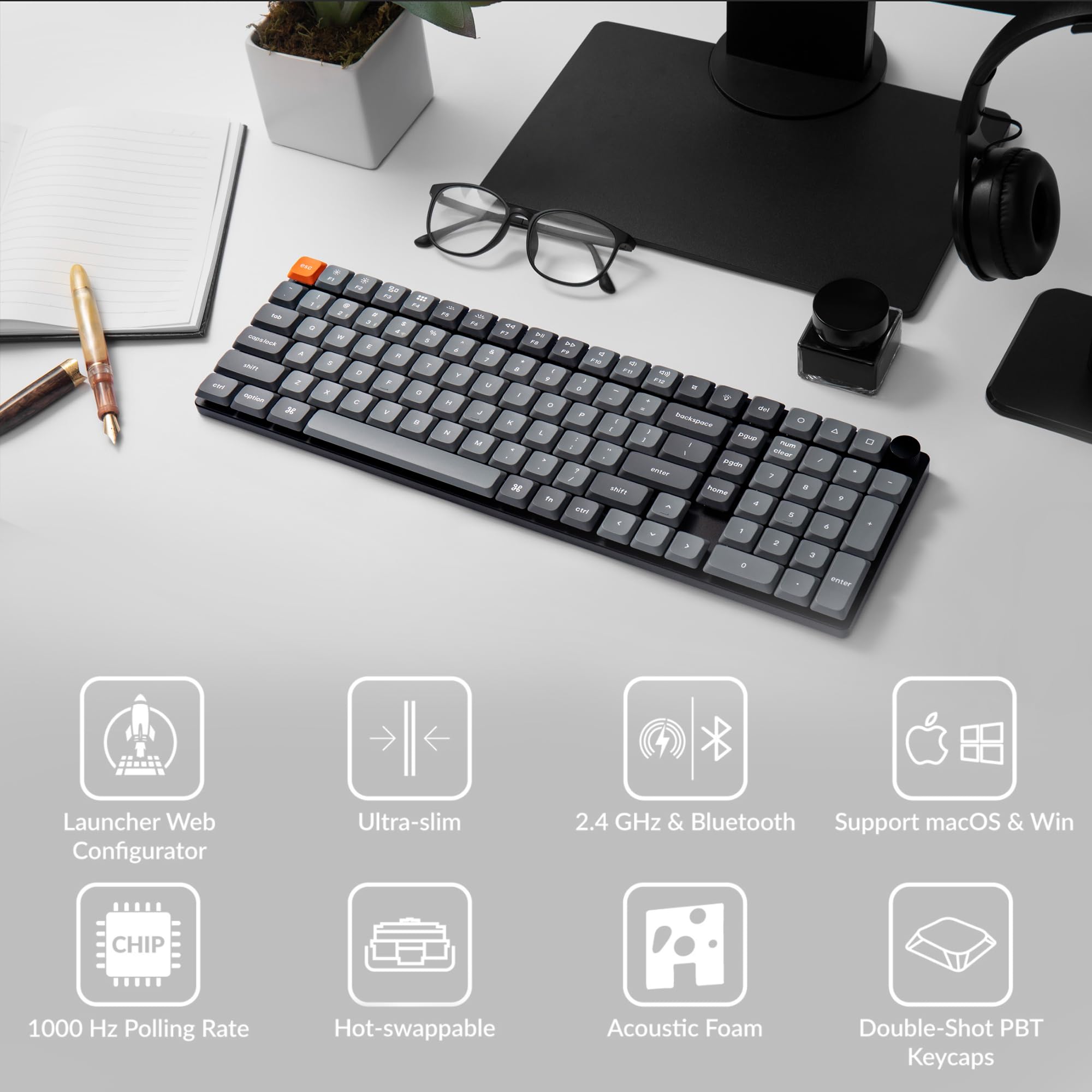 Amazon.co.jp: Keychron K17 Max 96%レイアウト QMK/Launcher ウルトラ