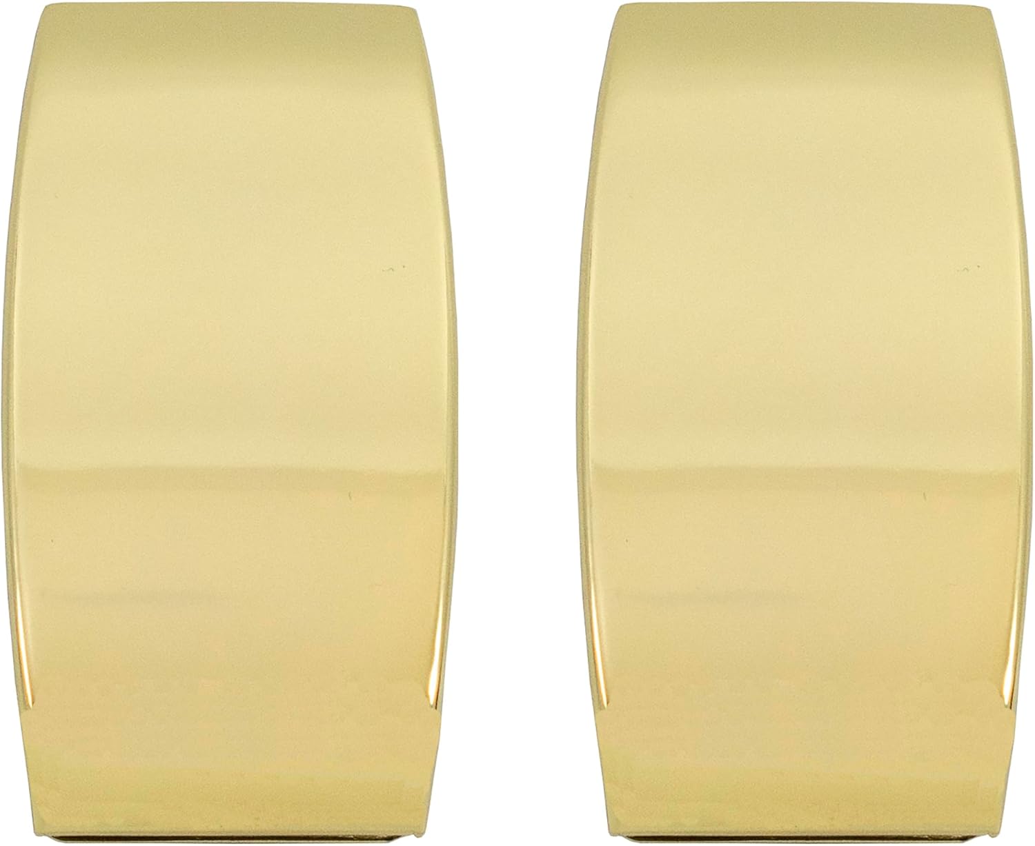 Stephanie Imports Set of 2 Chrome-Plated Curved Stainless Steel Money Clips