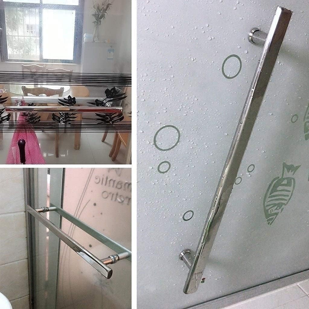 Shower door handles,Shower Door Handle and Pulls Replacement Sets for Glass Door | Bathroom Door Knobs for Shower Enclosures Screen Internal/External | Polish Chrome Towel Bar Gate Hard ( Size : 300mm