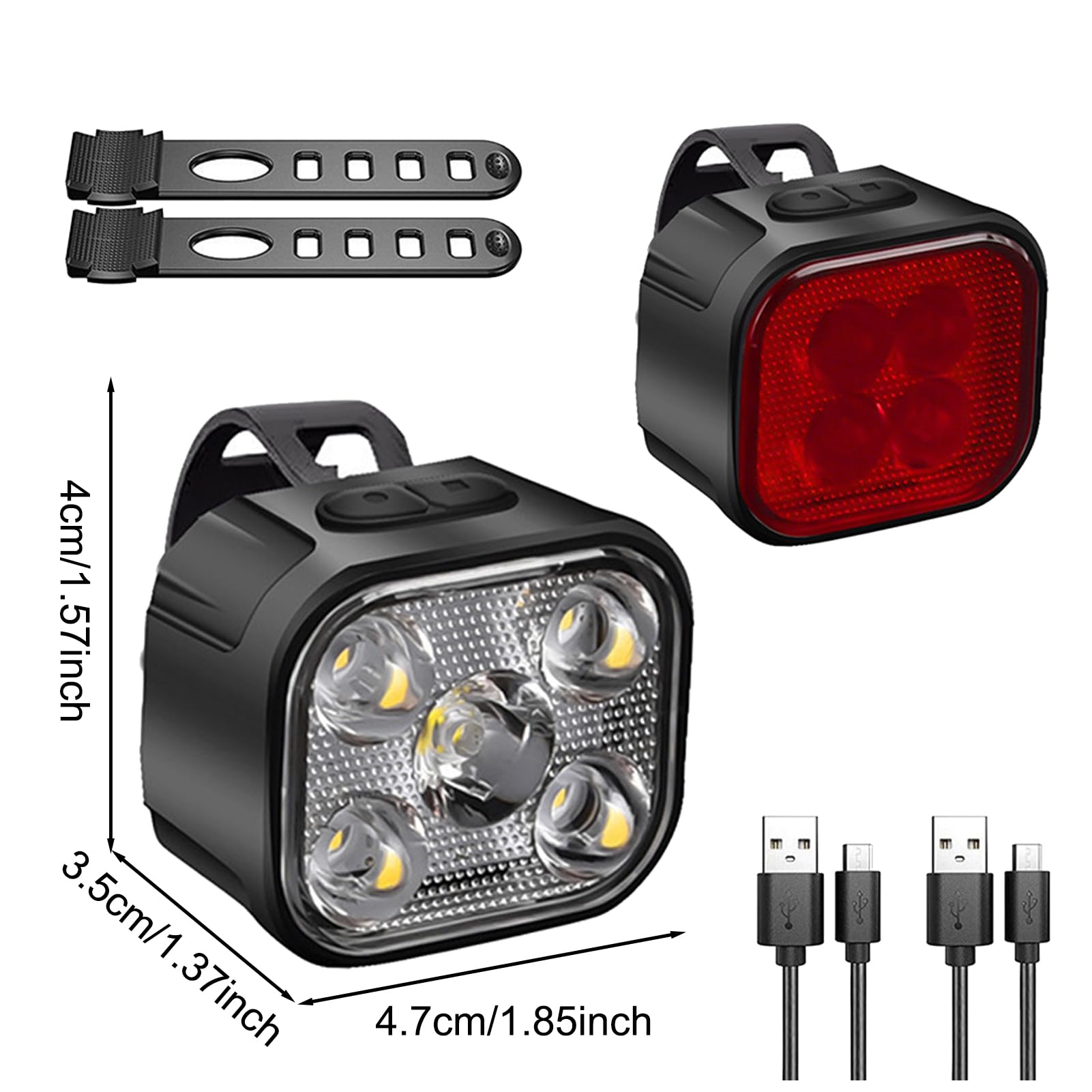 Luces de bicicleta, luz trasera de cabeza universal, luz de bicicleta de carga tipo C, luz de bicicleta para bicicleta al aire libre, bicicleta de carretera, luces de ciclismo al aire libre, luces