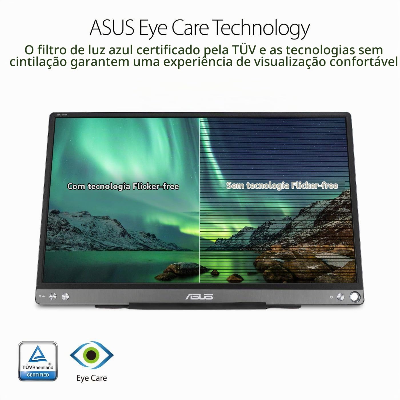 ASUS Monitor USB portátil ZenScreen de 15,6 polegadas 1080P