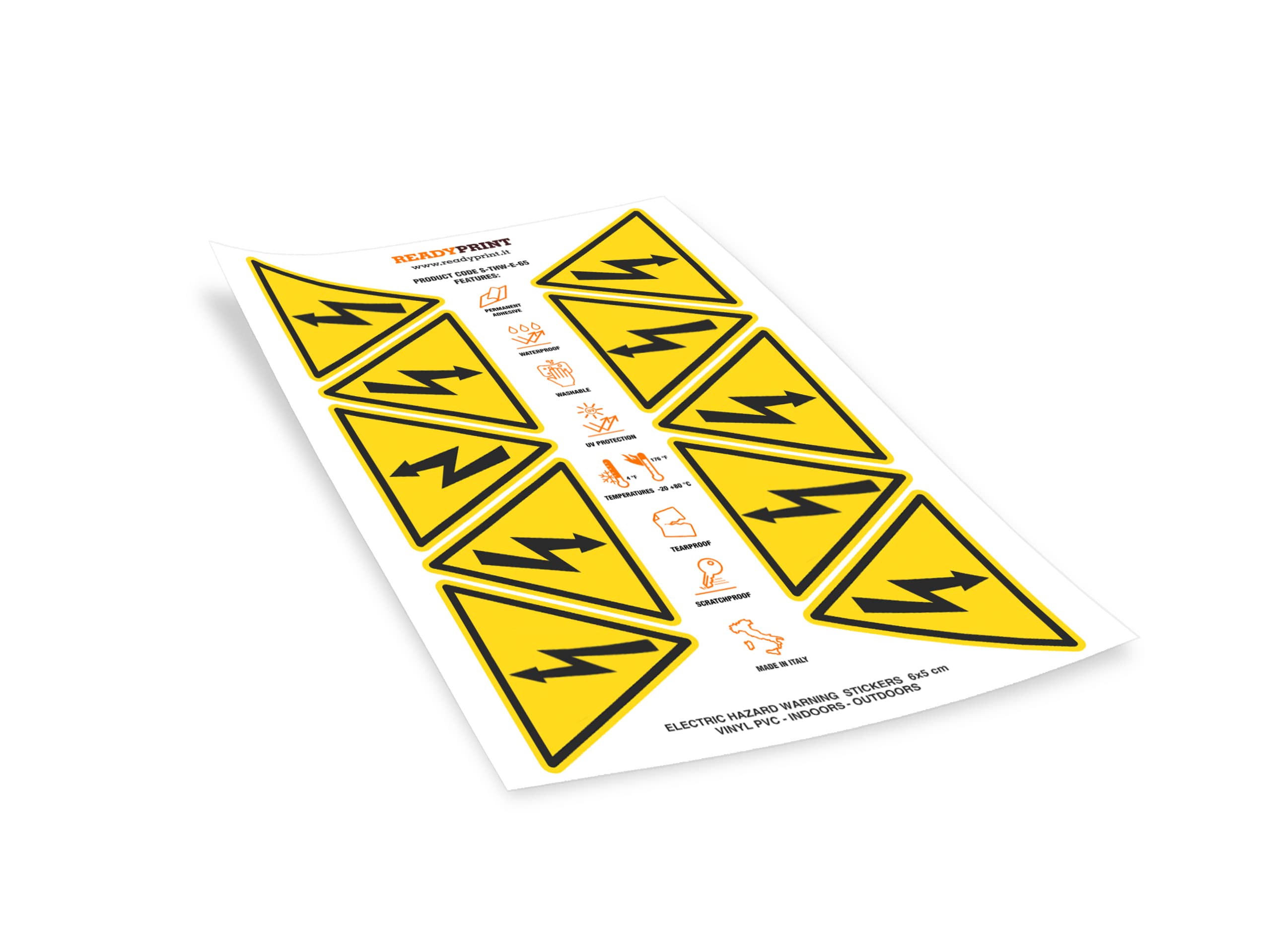 714 Adesivi Triangolari 10 Mm In PVC - Giallo Lucido Autoadesivo - Foto 5