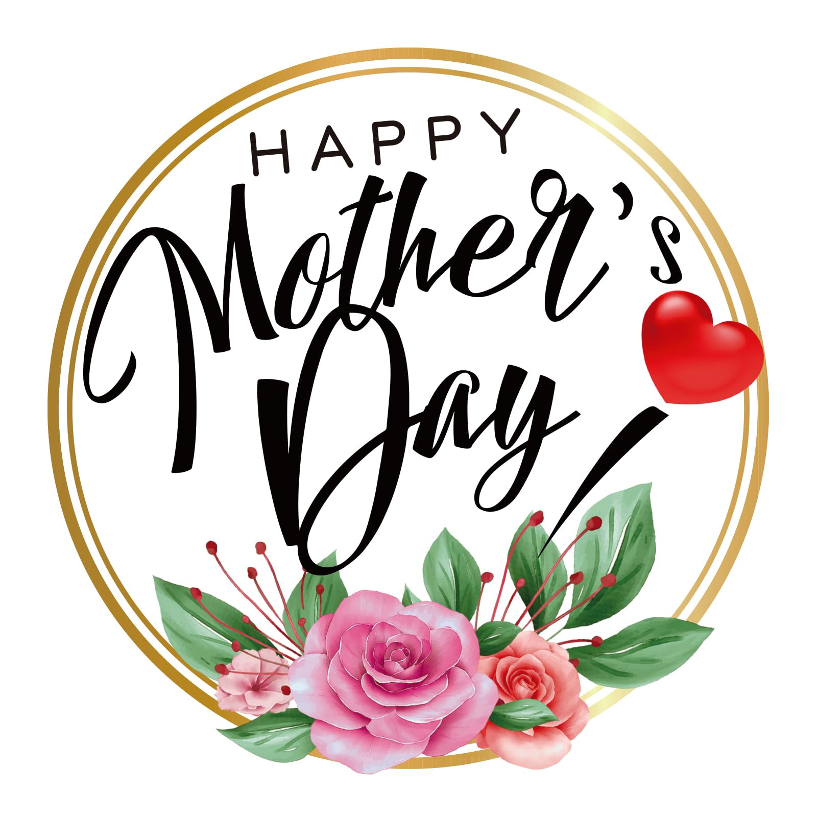 36PCS Happy Mother's Day Labels Stickers - 1.5" Floral Mothers Day Gift Tags Mother's Day Gifts Label Stickers for Envelope Seals Gift Wrap Boxes Cards Party Favor Decorations