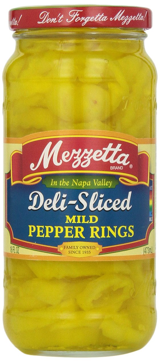 Mezzetta Deli-Sliced Pepper Rings, Mild, 16 Ounce