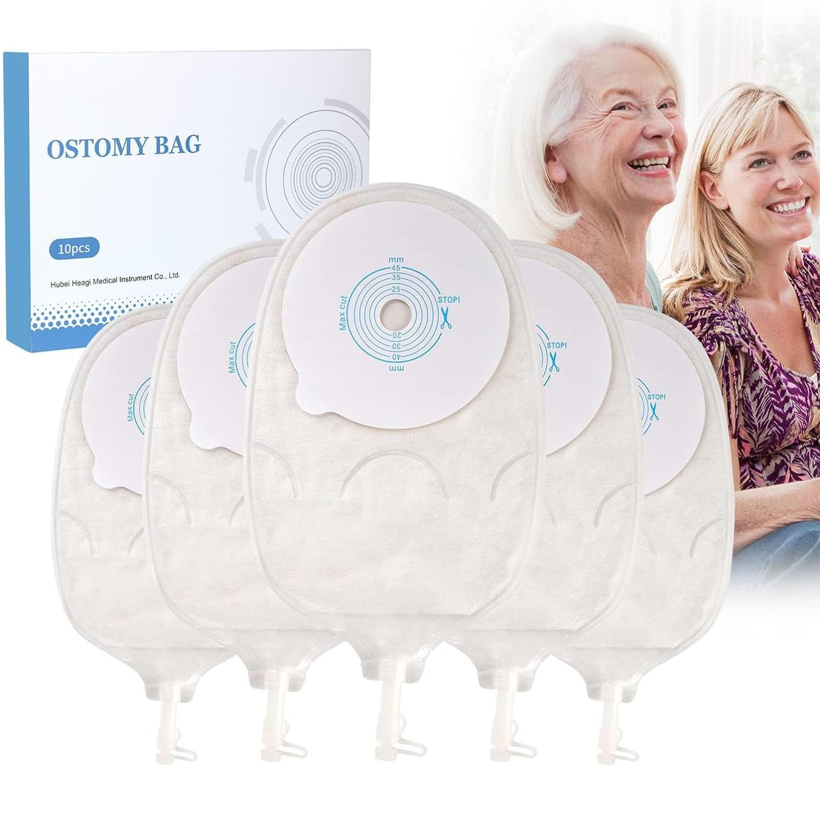 Amazon.co.jp: 10パック45mmワンピースウロストミーバッグ、人工肛門