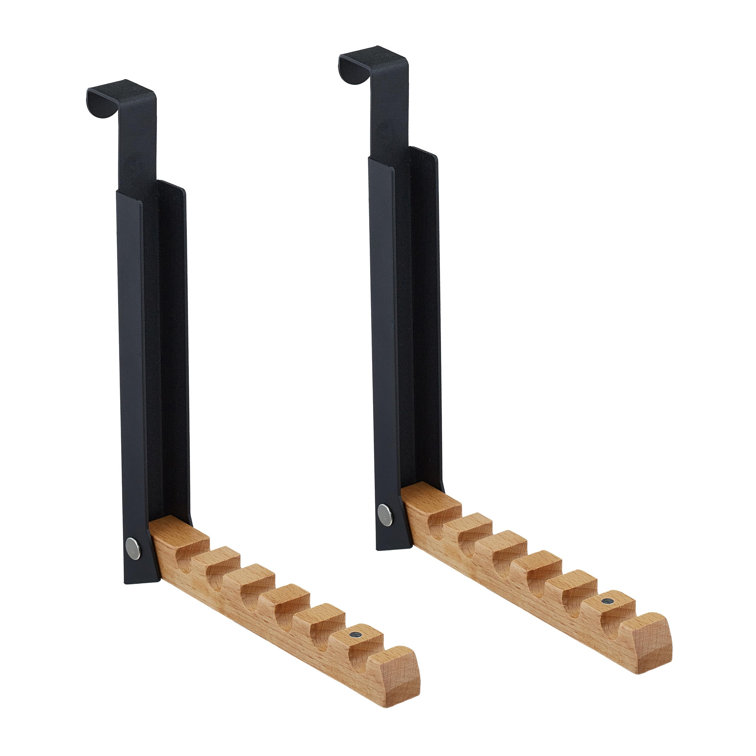 2 Stuks Inklapbare Deurkapstok - Deurhaken Voor 6 Kleerhangers Tot 2cm Deur
