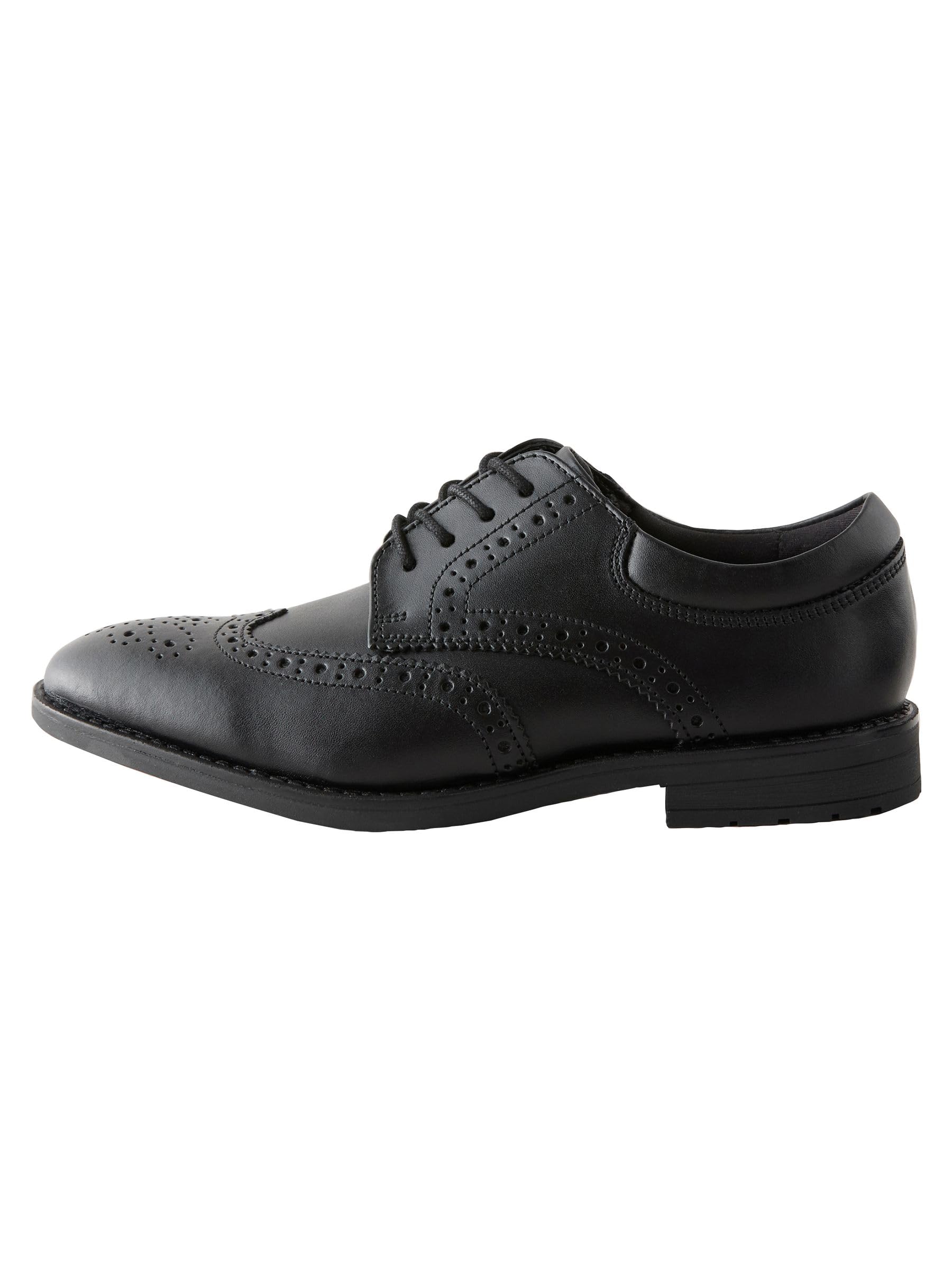 NEXT Garçon Chaussures Richelieu en Cuir à Lacets pour l’école - Pointure Large (G)