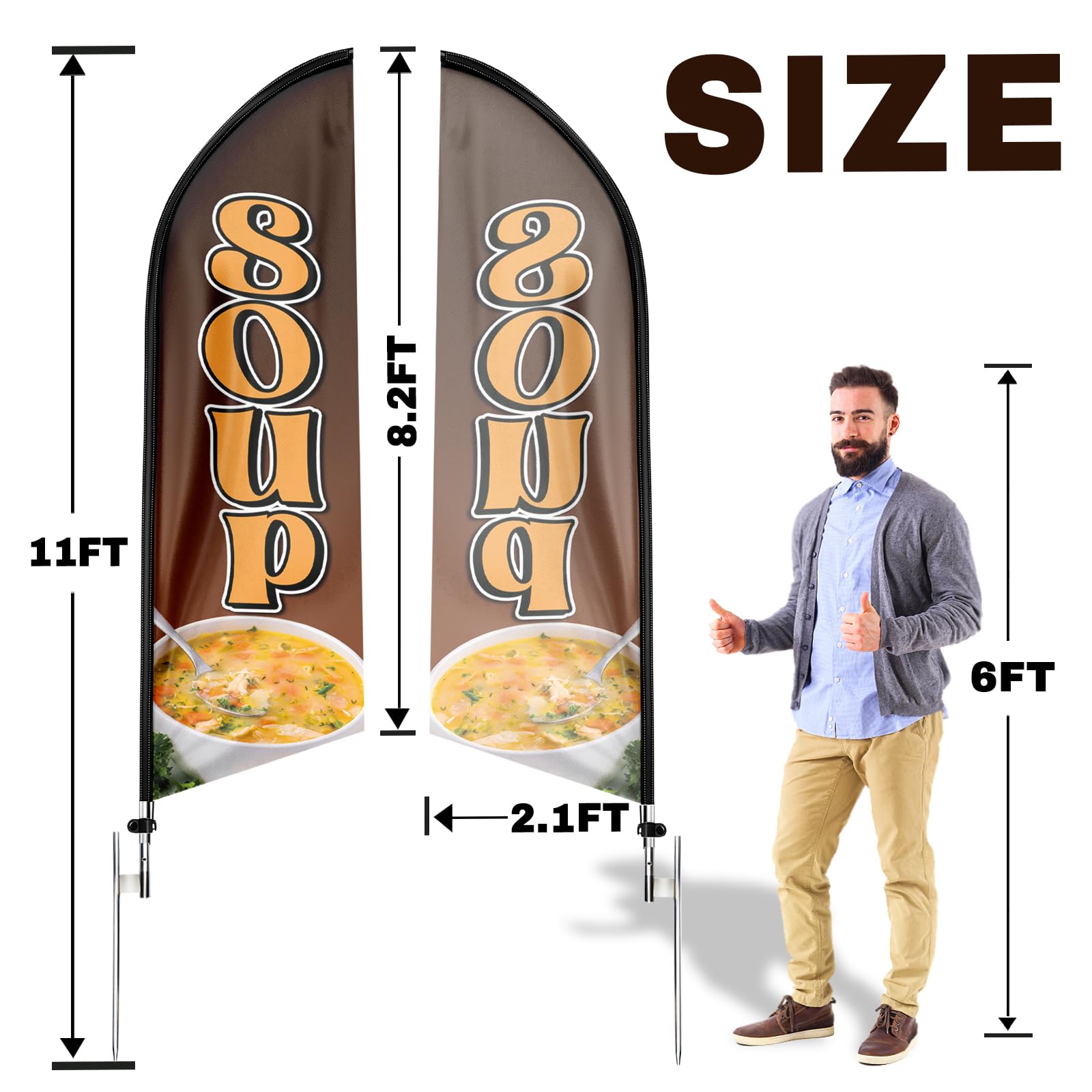 Snapklik.com : QSUM 11FT Soup Sign