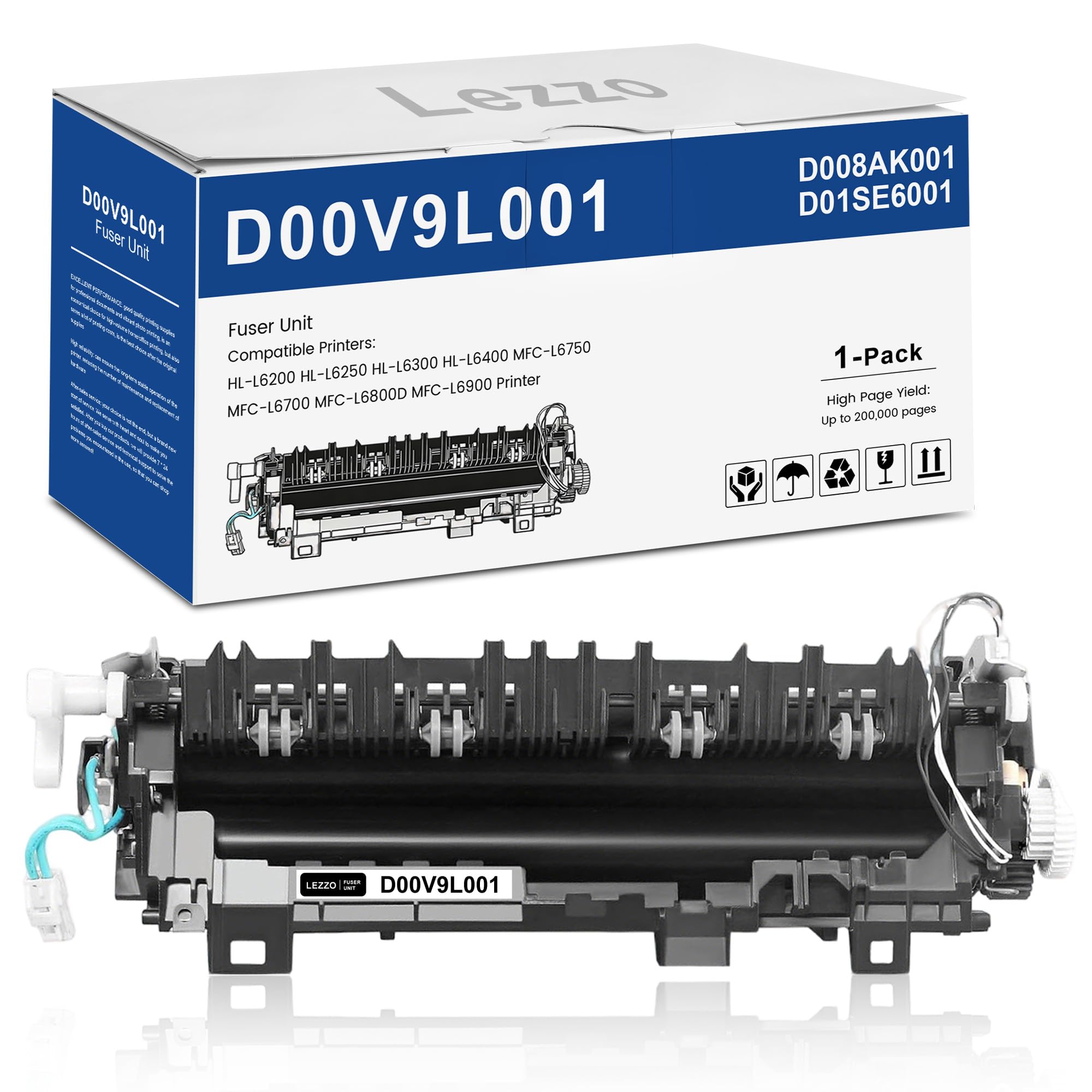 Photo 1 of D00V9L001 D008AK001 D01SE6001 Fuser Unit (110V) Replacement for Brother D00V9L001 Fuser Unit for HL-L6200 HL-L6200DW HL-L6250 HL-L6300 HL-L6400 MFC-L6750 MFC-L6700 MFC-L6800D MFC-L6900 Printer
