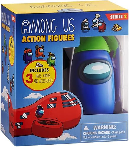 Miniatura 3 de P.M.I. Figura de acción Among Us, uno de los cuatro coleccionables de 4.5 pulgadas de alto, juguetes Among Us y mini juguetes jugables, figura con