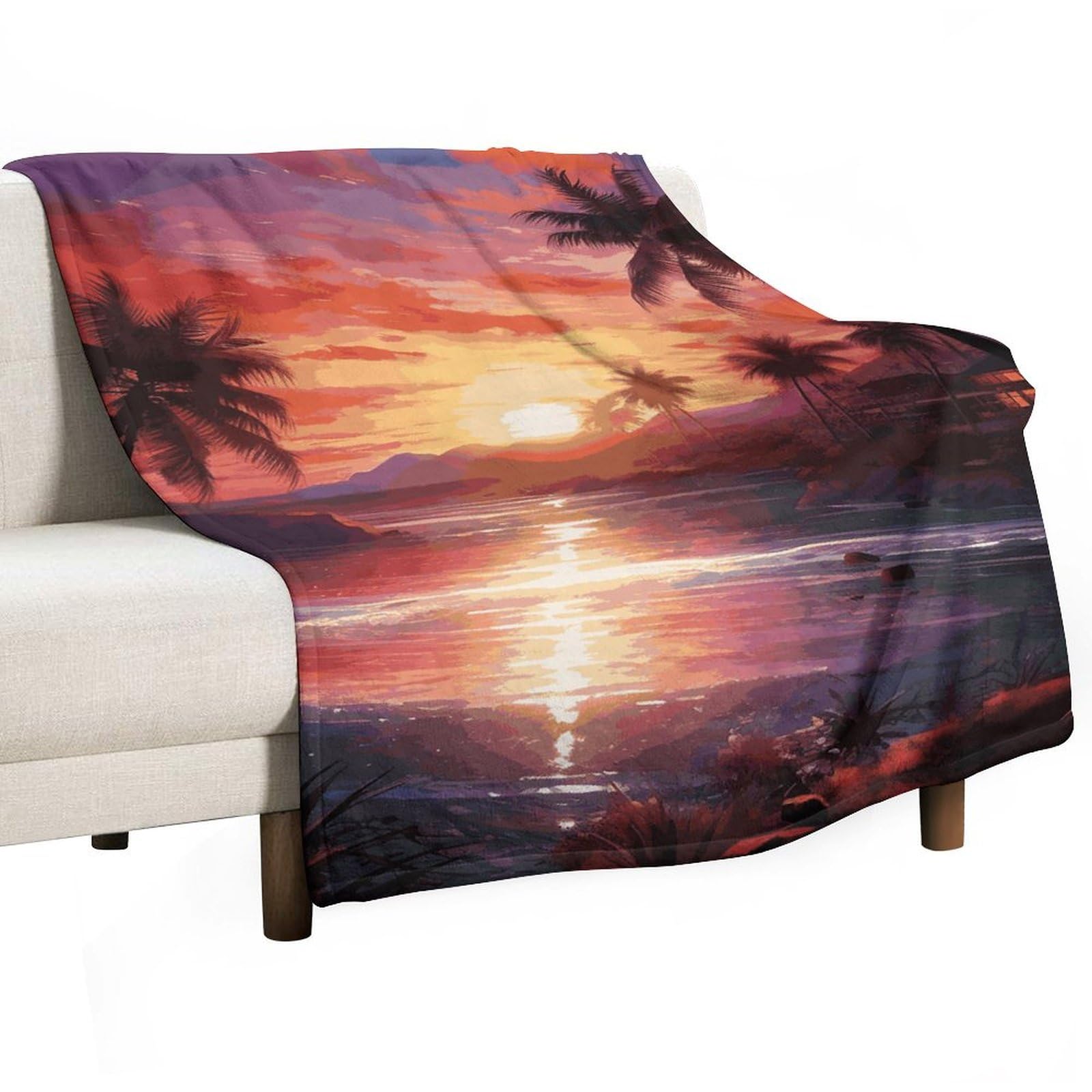 Couverture en flanelle douce plaid lit canapé camping voyage coloré 101x152
