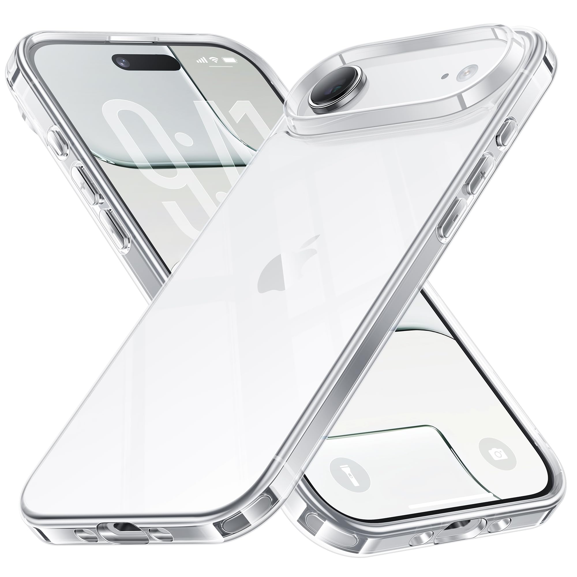 Amazon.co.jp: NIMASO iPhoneAir用 ケース クリア 背面強化ガラス 耐