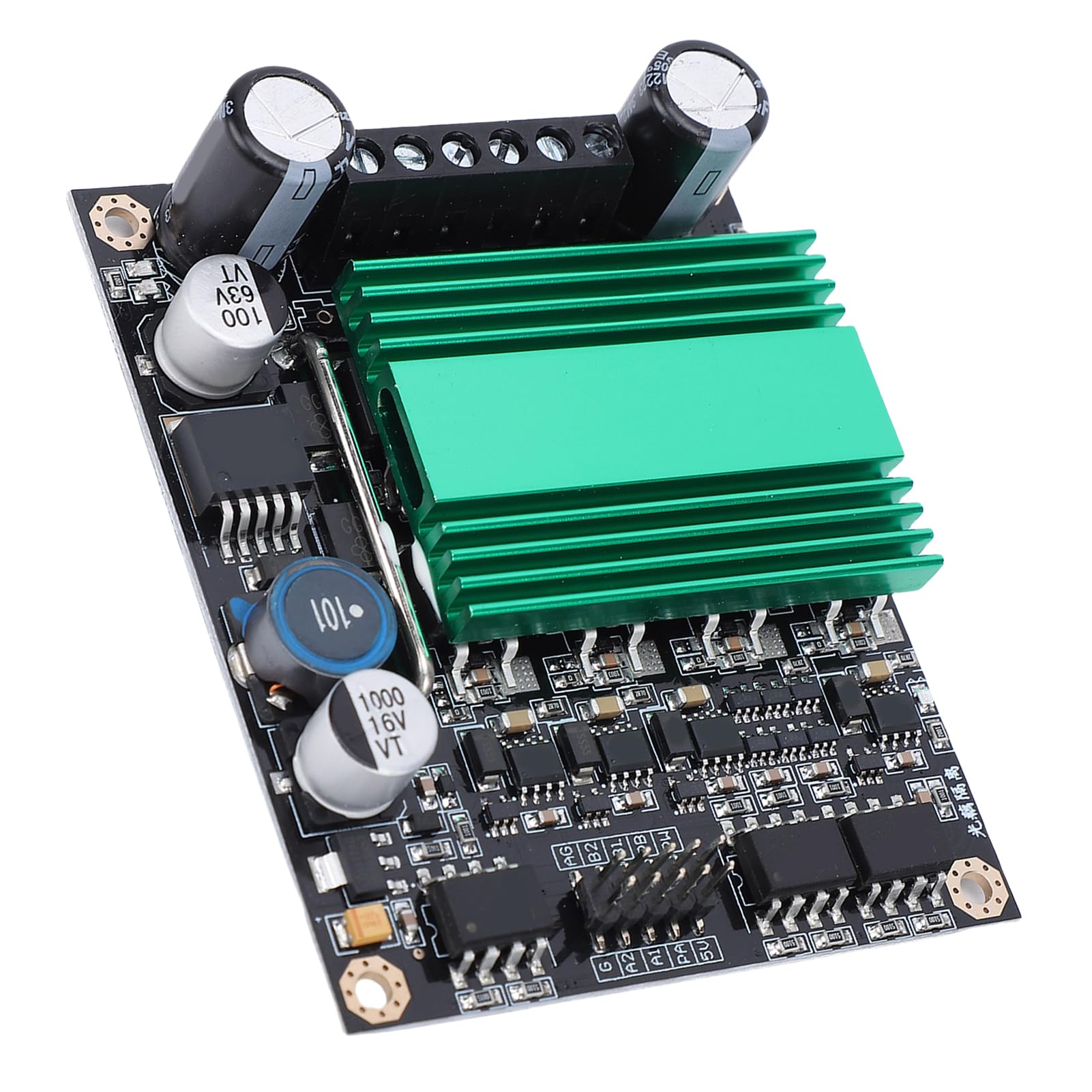 Modulo Driver Motore CC da 100 A, Controller A Ponte H A Doppio Canale con Dissipatore di Calore e Isolamento Optoaccoppiatore, Ideale per l'automazione Industriale di Robot Fai-da-te