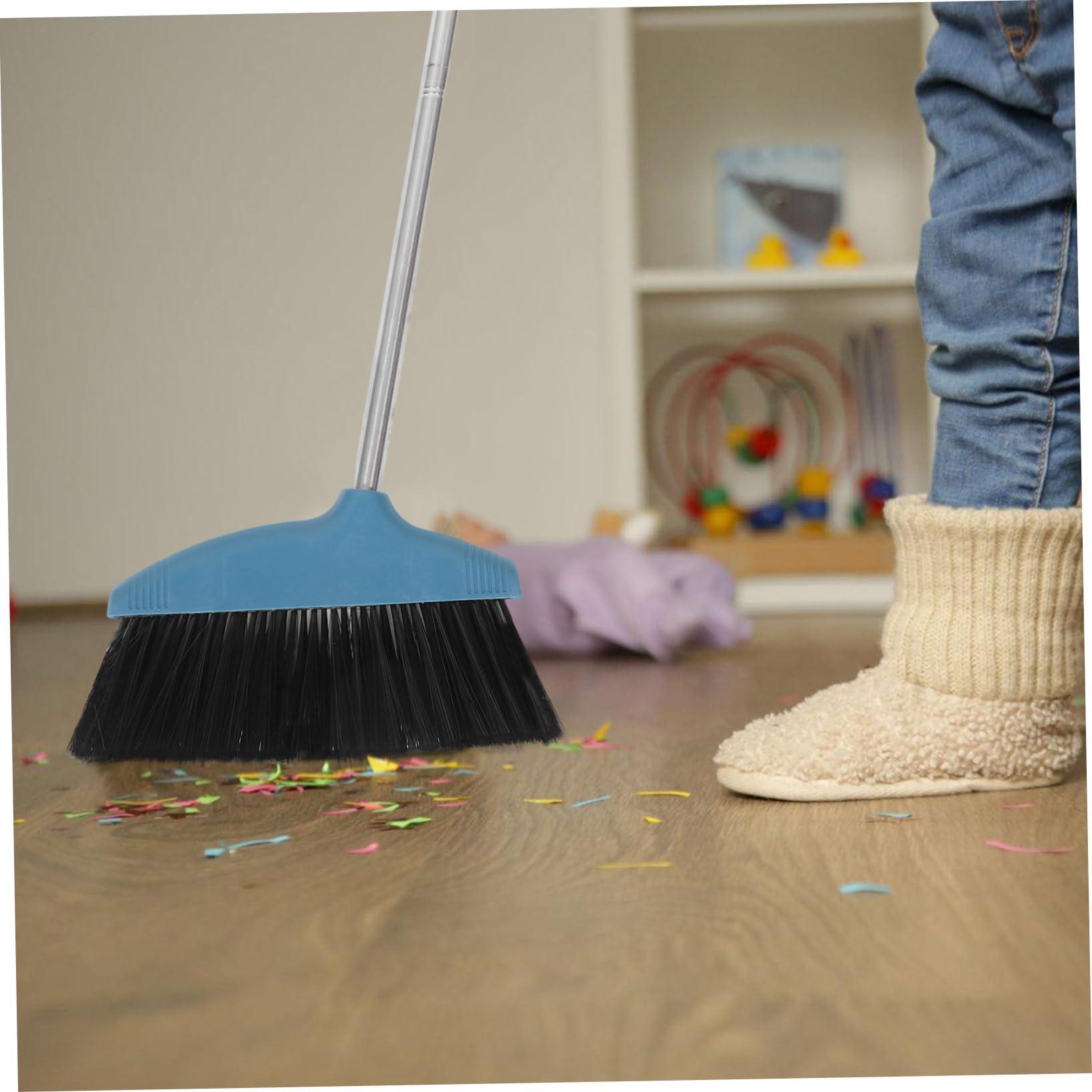 CHILDWEET Broom Floor Sweeping Brush Cleaning Supplies Floor Wiper Scraper Dust Brush Floor Scrub Brush Kitchen Dustpan Garbage Sweeping Tools Stainless Steel
