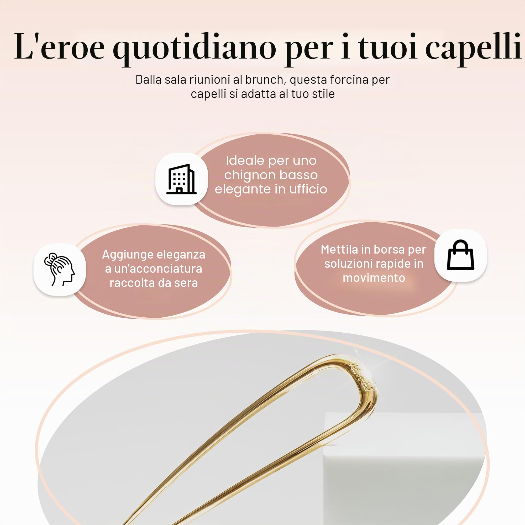 Kitsch Forcine Francesi per Capelli da Donna – Elegante e Durevole Forcella in Metallo per Acconciature a Chignon, Coda e Treccia, Tenuta Sicura Tutto il Giorno, Vestibilità Confortevole | Regali