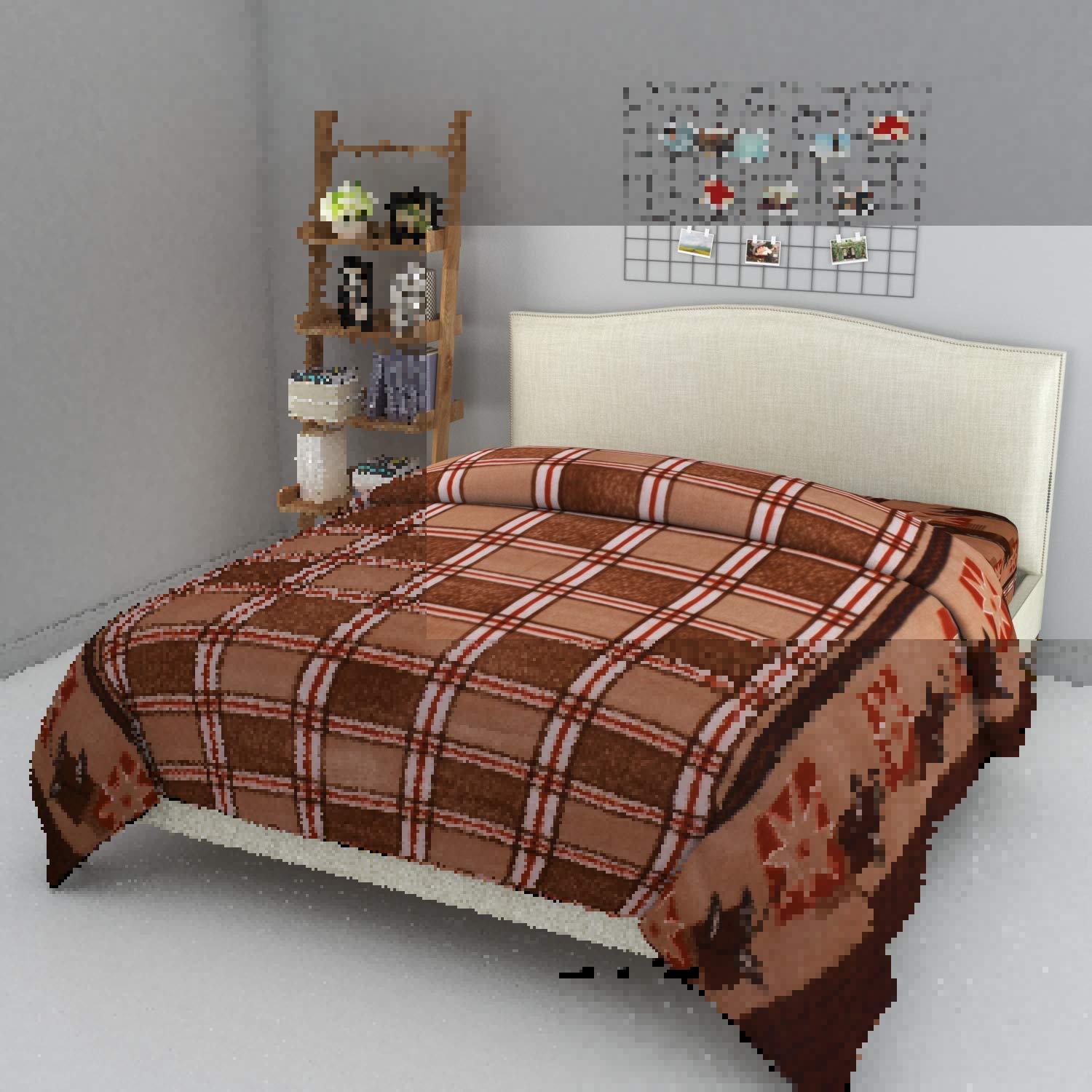 Buy Fabture Fleece Double Bed Razai Cover with Zipper (Brown, 90 x 100 inches) Online at Low