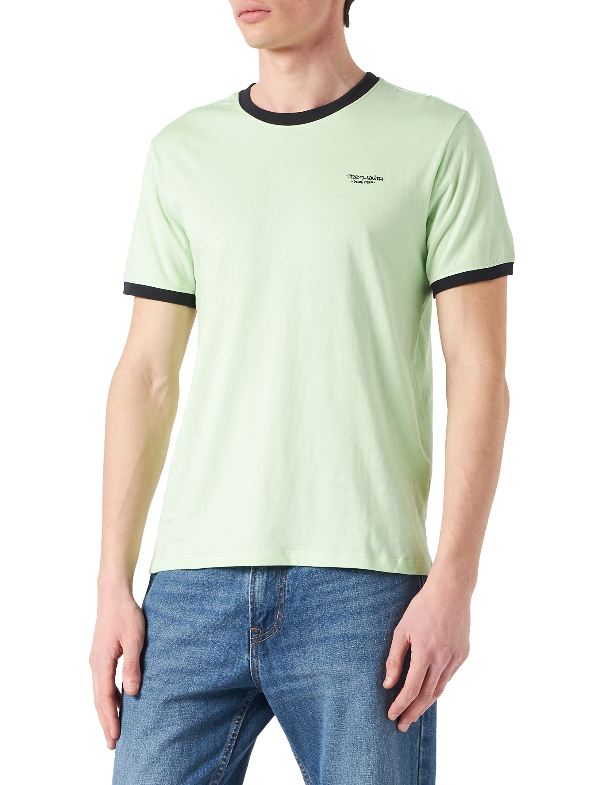 Teddy Smith Men's Homme Shirt The-TEE MC t, Patina Green, L