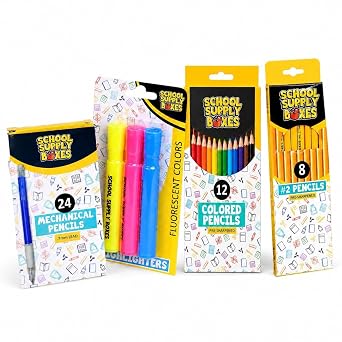 Ultimate High School and College Bundle | Pallet (96 Boxes) | School Supply Boxes - Back to School Essentials | Includes Notebooks, Tab Dividers, Pencils, Highlighters, More