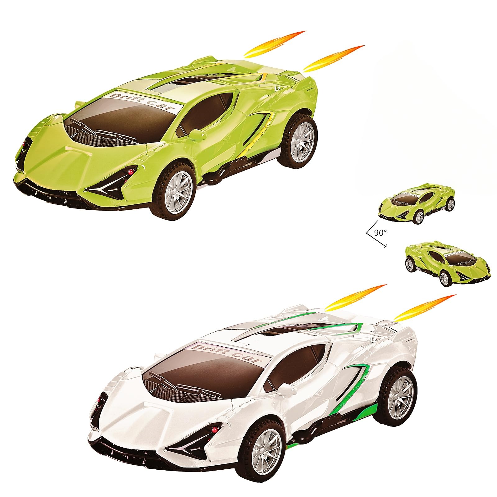 Amazon.com: Johehe 2 Pack Race Cars Pull Back, Push Go Inertial