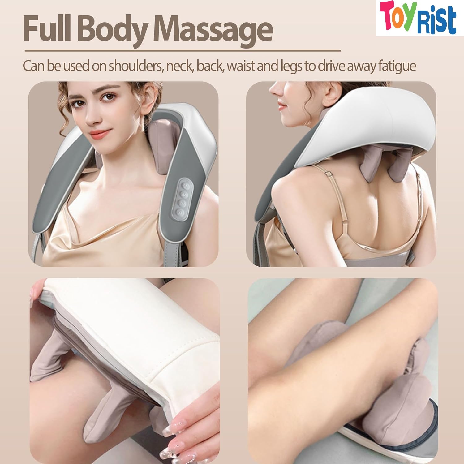 Neck & Shoulder Massager Cervical Pain Relief | Massager for Pains Relief Electric Wearable 5D Cervical | Full Body Relax Neck Muscles Legs