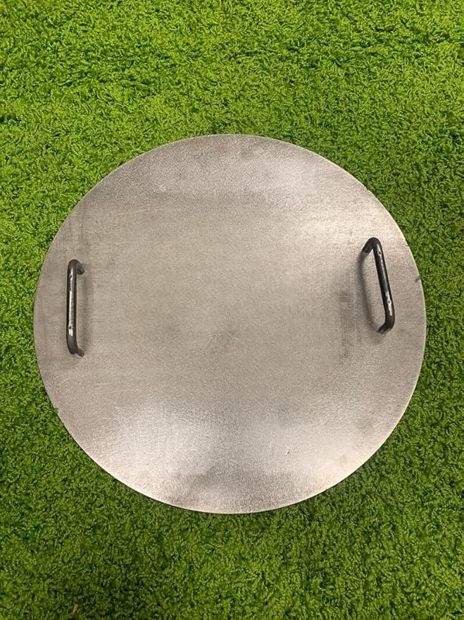 KEONAN Fire Pit Lid Cover, Fire Ring Round Steel, Lid Fire