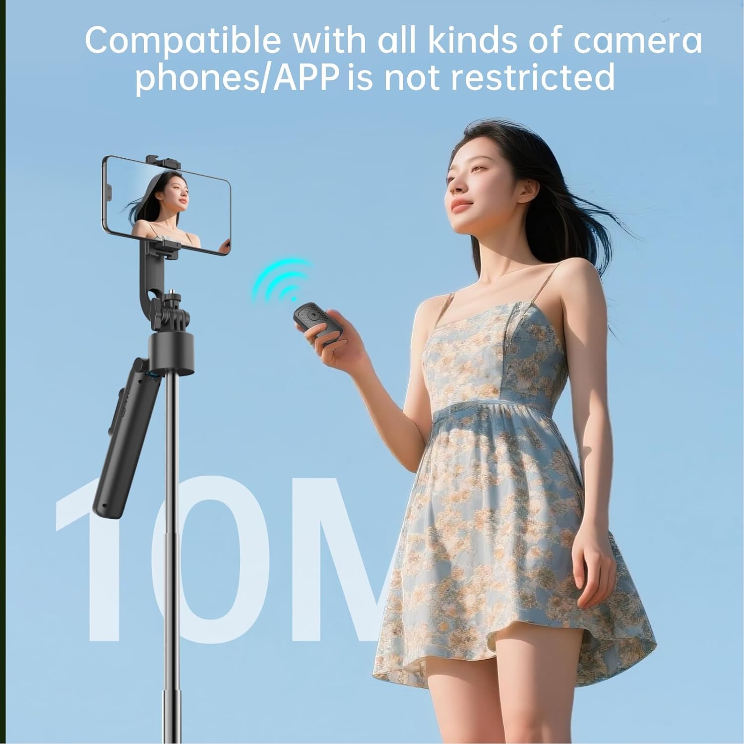 Phone Stabilizer Tripod, 4 Axis 360Rotation Phone Holder with Remote, Auto Tracking, Extendable Selfie Stick, for Video Recording Vlogging