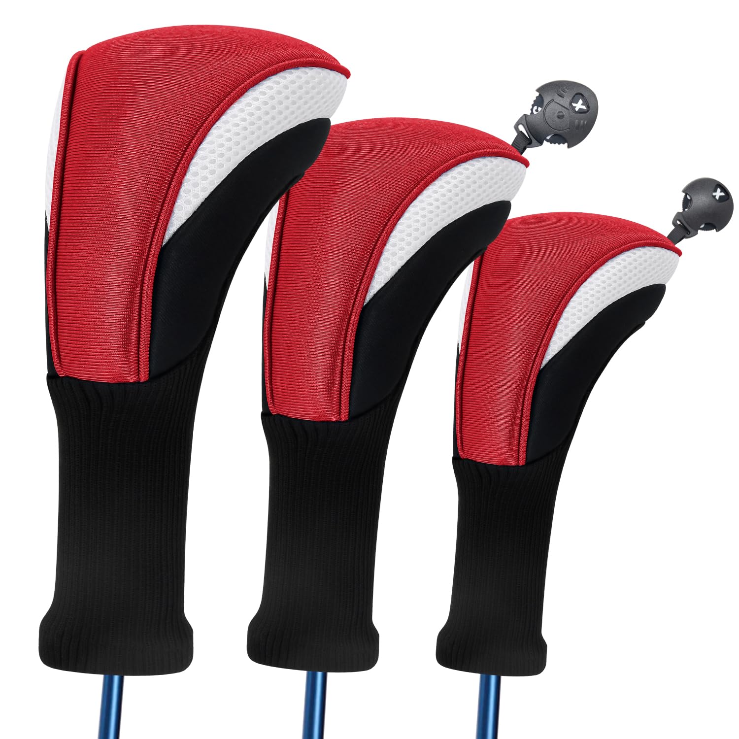 Wood Headcover Golf Club Covers Driver Headcovers Nylon Head Covers Designed to Fit All Woods - 3/4/5/6 Pack/Set Golf Accessories Suitable for Men and Women