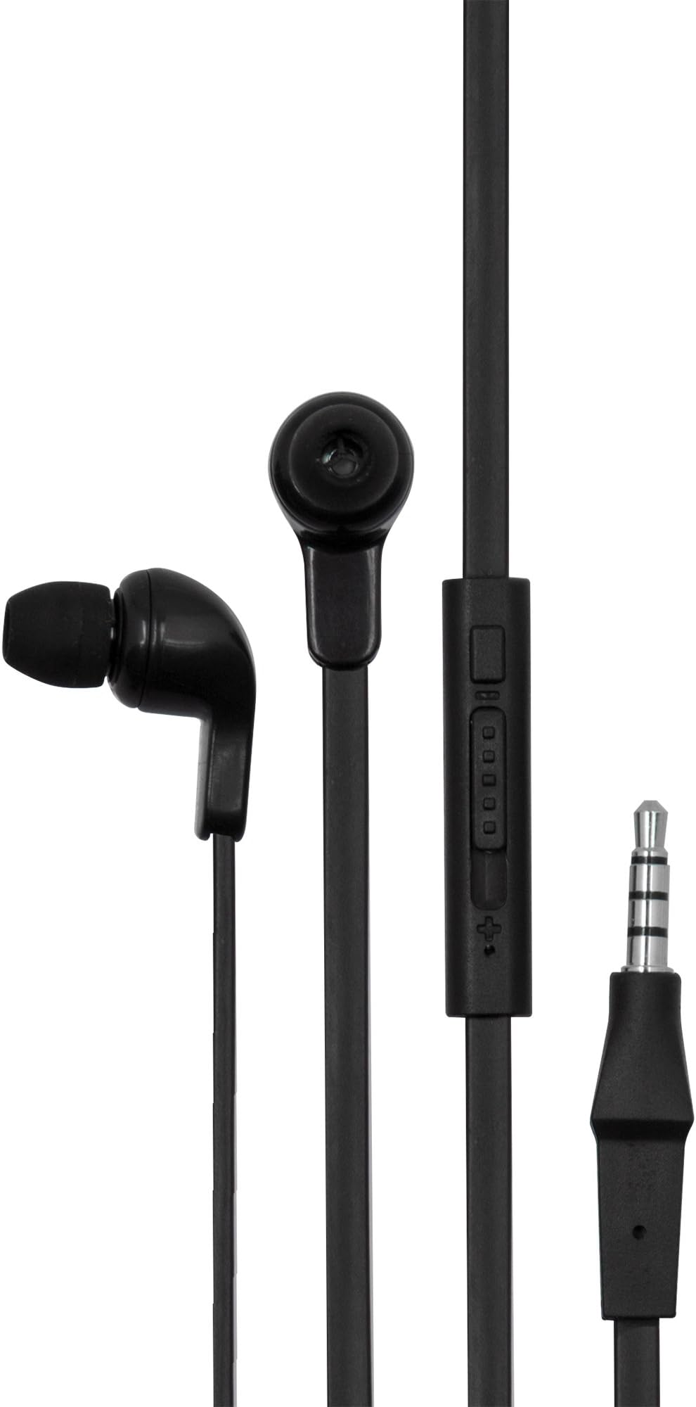 Egghead Earbud Headphones w/in-Line Mic & Volume Control, Black, EGG-IAG-1011-SO